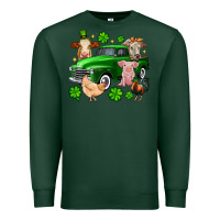 Sports Green St. Patrick's farm animal truck Premium Sweatshirt - OliviaCreatesArt