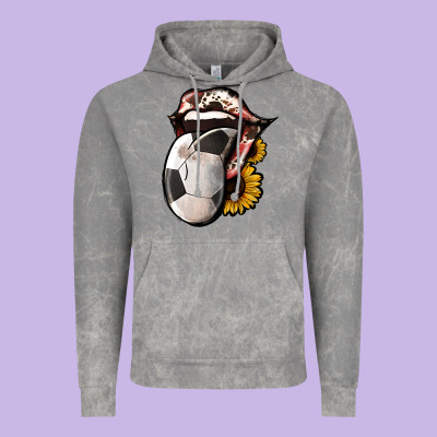 Soccer Tongue Vintage Hoodie Designed By Jasminsmagicworld