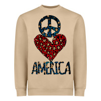 Mushroom Peace Love America Heavyweight Sweatshirt - Bettercallsaul