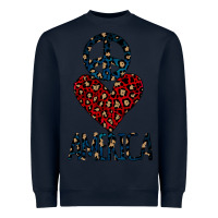 Navy Peace Love America Heavyweight Sweatshirt - Bettercallsaul