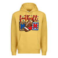 Antique Gold Football mom red and blue team color mother's day Premium Hoodie - HowdyJamesFarm