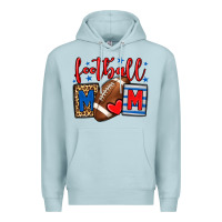 Blue Mist Football mom red and blue team color mother's day Premium Hoodie - HowdyJamesFarm