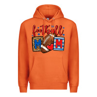 Carrot Football mom red and blue team color mother's day Premium Hoodie - HowdyJamesFarm