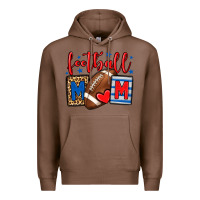 Chestnut Football mom red and blue team color mother's day Premium Hoodie - HowdyJamesFarm