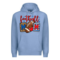 Colony Blue Football mom red and blue team color mother's day Premium Hoodie - HowdyJamesFarm