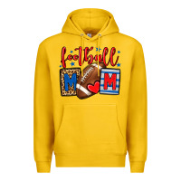 Lemon Football mom red and blue team color mother's day Premium Hoodie - HowdyJamesFarm