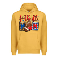 Mustard Football mom red and blue team color mother's day Premium Hoodie - HowdyJamesFarm