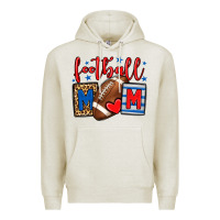 Football Mom Red And Blue Team Color Mother's Day Premium Hoodie | Teevron