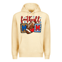 Pina Colada Football mom red and blue team color mother's day Premium Hoodie - HowdyJamesFarm