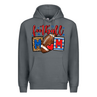 Rock Football mom red and blue team color mother's day Premium Hoodie - HowdyJamesFarm