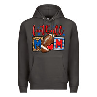 Smoke Football mom red and blue team color mother's day Premium Hoodie - HowdyJamesFarm