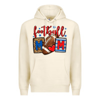 Tofu Football mom red and blue team color mother's day Premium Hoodie - HowdyJamesFarm