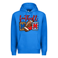 True Royal Football mom red and blue team color mother's day Premium Hoodie - HowdyJamesFarm
