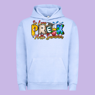 So Long Pre K Hello Summer Urban Hoodie Designed By Cowhidedigitalart