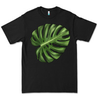 Black Monstera Leaf Premium Tee - LillyAllenDesigns