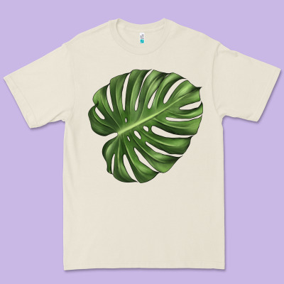 Monstera Leaf Premium Tee Designed By Lillyallendesigns