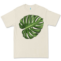 Bone Monstera Leaf Premium Tee - LillyAllenDesigns