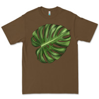Cacao Monstera Leaf Premium Tee - LillyAllenDesigns