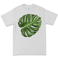 Dove Grey Monstera Leaf Premium Tee - LillyAllenDesigns