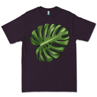 Plum Monstera Leaf Premium Tee - LillyAllenDesigns
