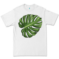 White Monstera Leaf Premium Tee - LillyAllenDesigns