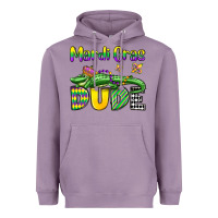 Lavender mardi gras dude alligator olivia Heavyweight Hoodie - OliviaCreatesArt