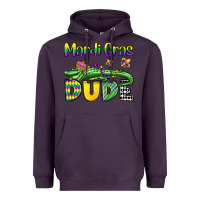 Plum mardi gras dude alligator olivia Heavyweight Hoodie - OliviaCreatesArt