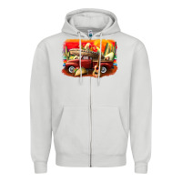 Dove Grey mexican cinco de mayo truck Zipper Hoodie - CowGirlArtShop