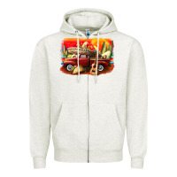 Oatmeal Heather mexican cinco de mayo truck Zipper Hoodie - CowGirlArtShop