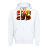 White mexican cinco de mayo truck Zipper Hoodie - CowGirlArtShop