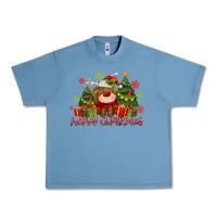 Pebble Blue merry christmas reindeer Urban Heavy Tee - MaliasSmallBusiness