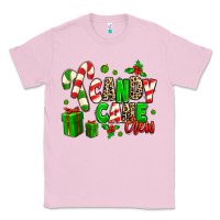 Bubblegum Pink Candy Cane Crew Classic Tee - MaliasSmallBusiness
