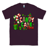 Plum Candy Cane Crew Classic Tee - MaliasSmallBusiness