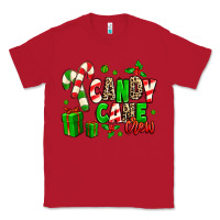 Red Candy Cane Crew Classic Tee - MaliasSmallBusiness