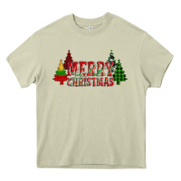 Mossy merry christmas glitter plaid trees Heavy Core Tee - AdoDesignShop