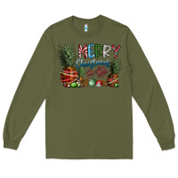 Army Green Merry Christmas Long Sleeve Tee - SublimationCraftShop