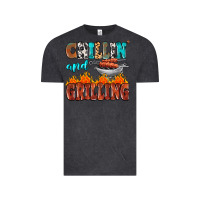 Vintage Black chillin and grilling Vintage Tee - MaliasSmallBusiness