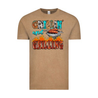 Vintage Coffee chillin and grilling Vintage Tee - MaliasSmallBusiness