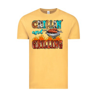 Vintage Mustard chillin and grilling Vintage Tee - MaliasSmallBusiness