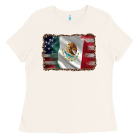 Bone mexico flag and usa flag Ladies Tee - AdoDesignShop