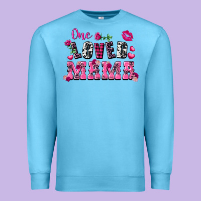 One Loved Mama Valentine's Day Premium Sweatshirt Designed By Fadigitalartstudio