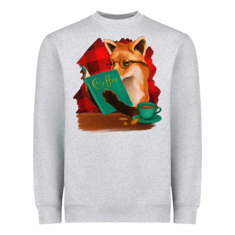 Fox With Coffee Heavyweight Sweatshirt by Bettercallsaul | Teevron