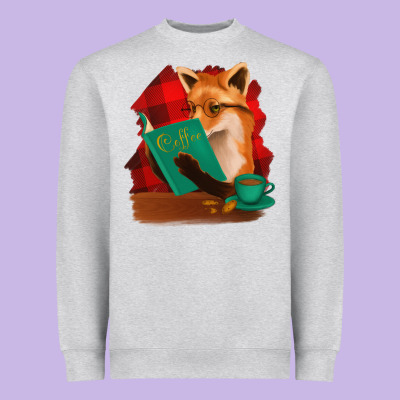 Fox With Coffee Heavyweight Sweatshirt Designed By Bettercallsaul
