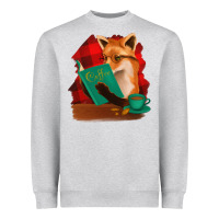Heather Grey Fox with Coffee Heavyweight Sweatshirt - Bettercallsaul