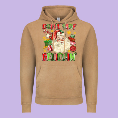 Don't Stop Believin' Vintage Hoodie Designed By Maliassmallbusiness