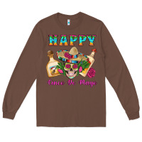 Chestnut Happy Cinco De Mayo Mexican Skull Tequila Bottle Roses Cactus Long Sleeve Tee - Artiststas