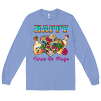 Colony Blue Happy Cinco De Mayo Mexican Skull Tequila Bottle Roses Cactus Long Sleeve Tee - Artiststas