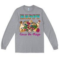Happy Cinco De Mayo Mexican Skull Tequila Bottle Roses Cactus Long Sleeve Tee | Teevron
