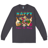 Smoke Happy Cinco De Mayo Mexican Skull Tequila Bottle Roses Cactus Long Sleeve Tee - Artiststas