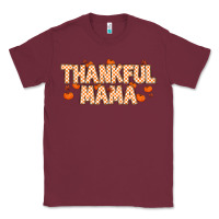 Burgundy Thankful Mama Classic Tee - MaliasSmallBusiness